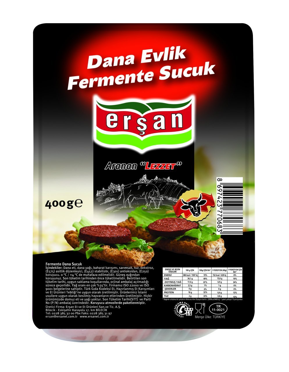 Dana Acılı Evlik Fermente Sucuk 400 Gr