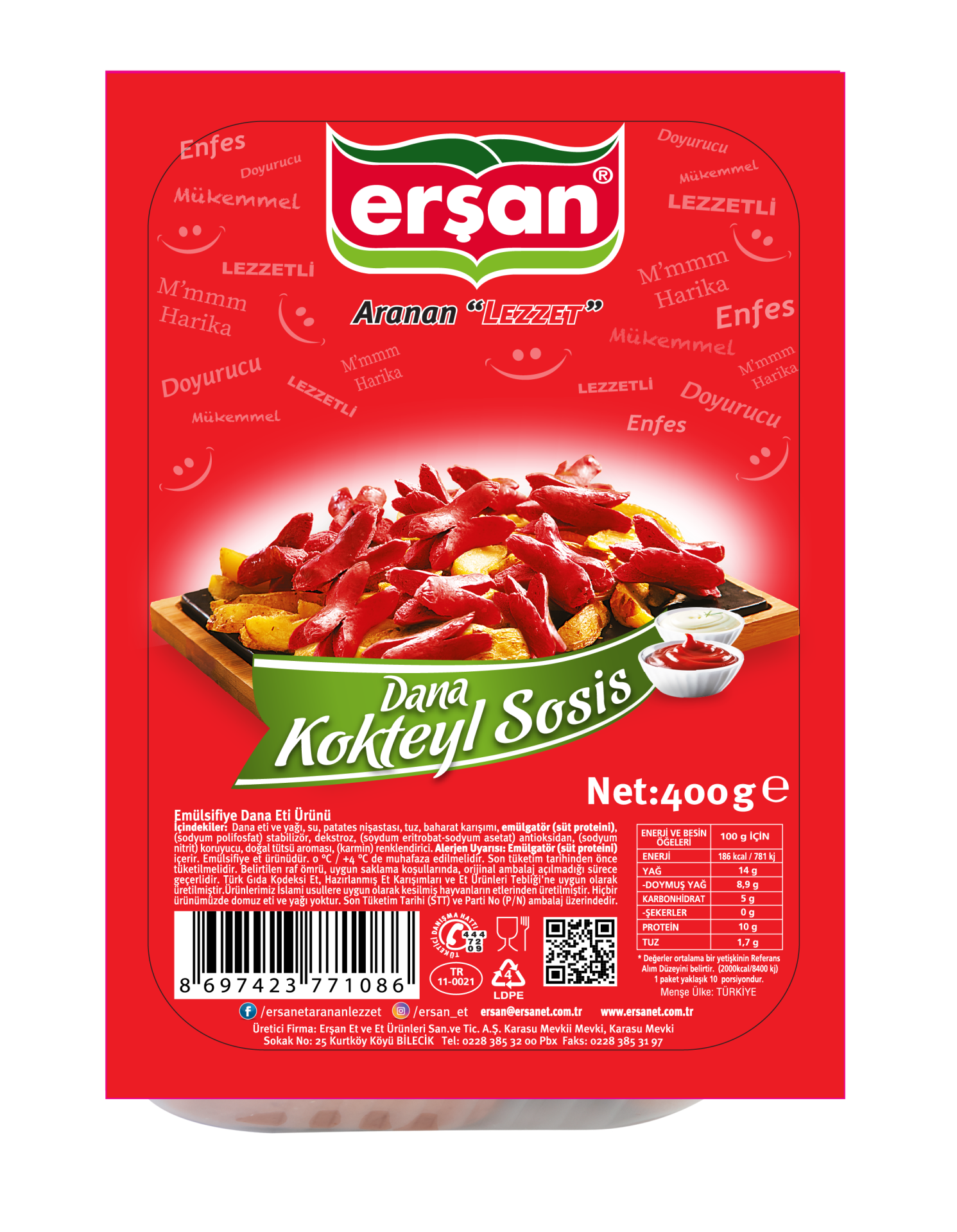 Dana Kokteyl Sosi̇s 400 Gr