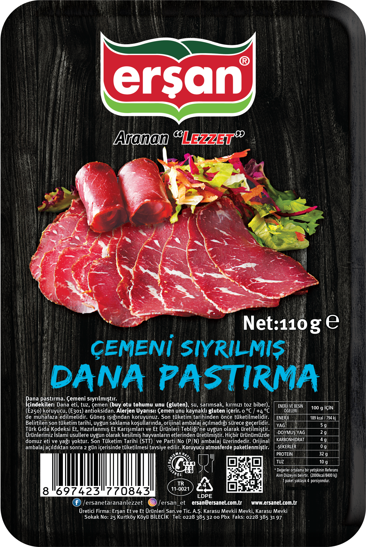 Çemensi̇z Pastırma 110 Gr
