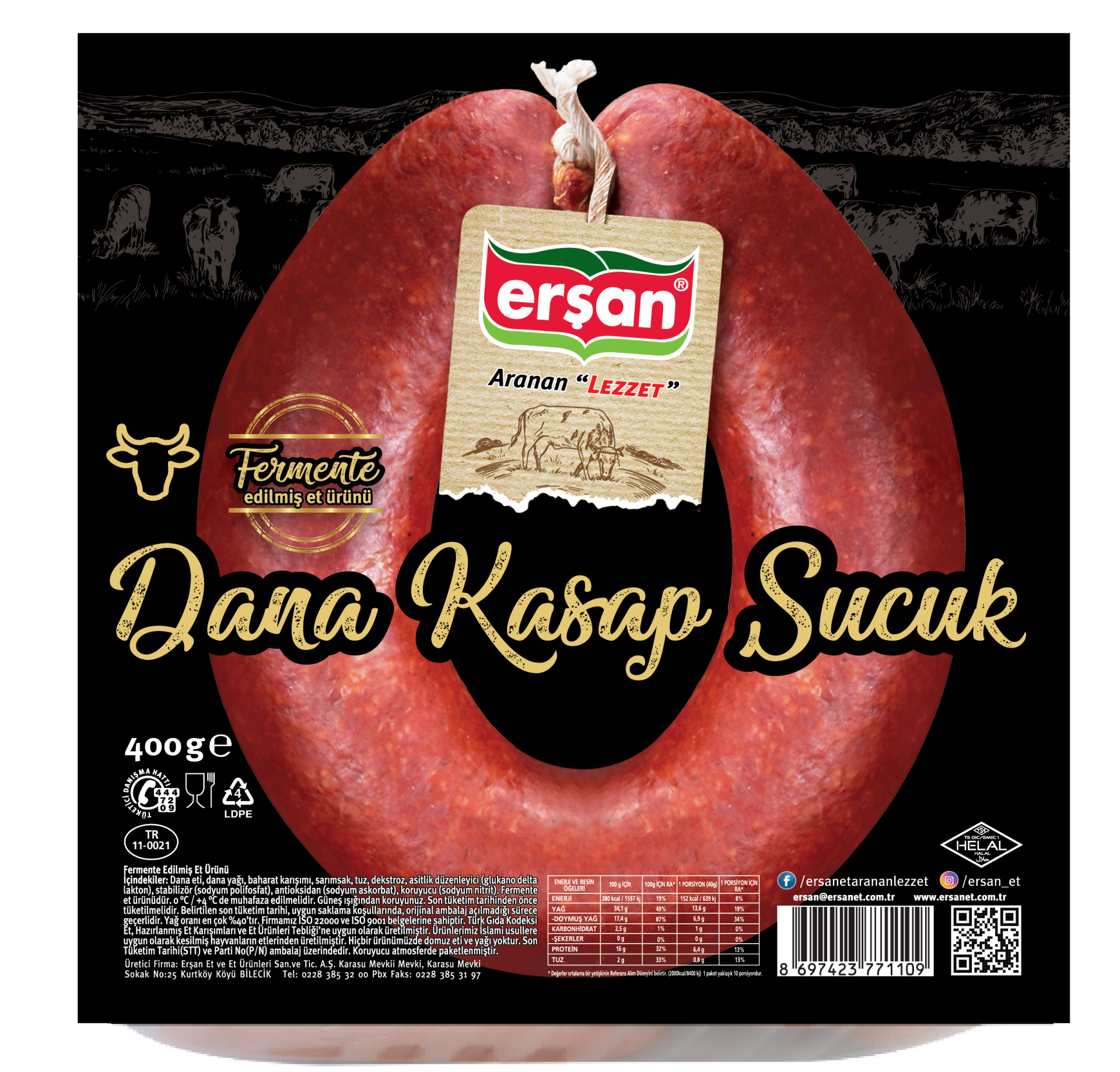 Dana Fermente Kasap Sucuk 400 Gr