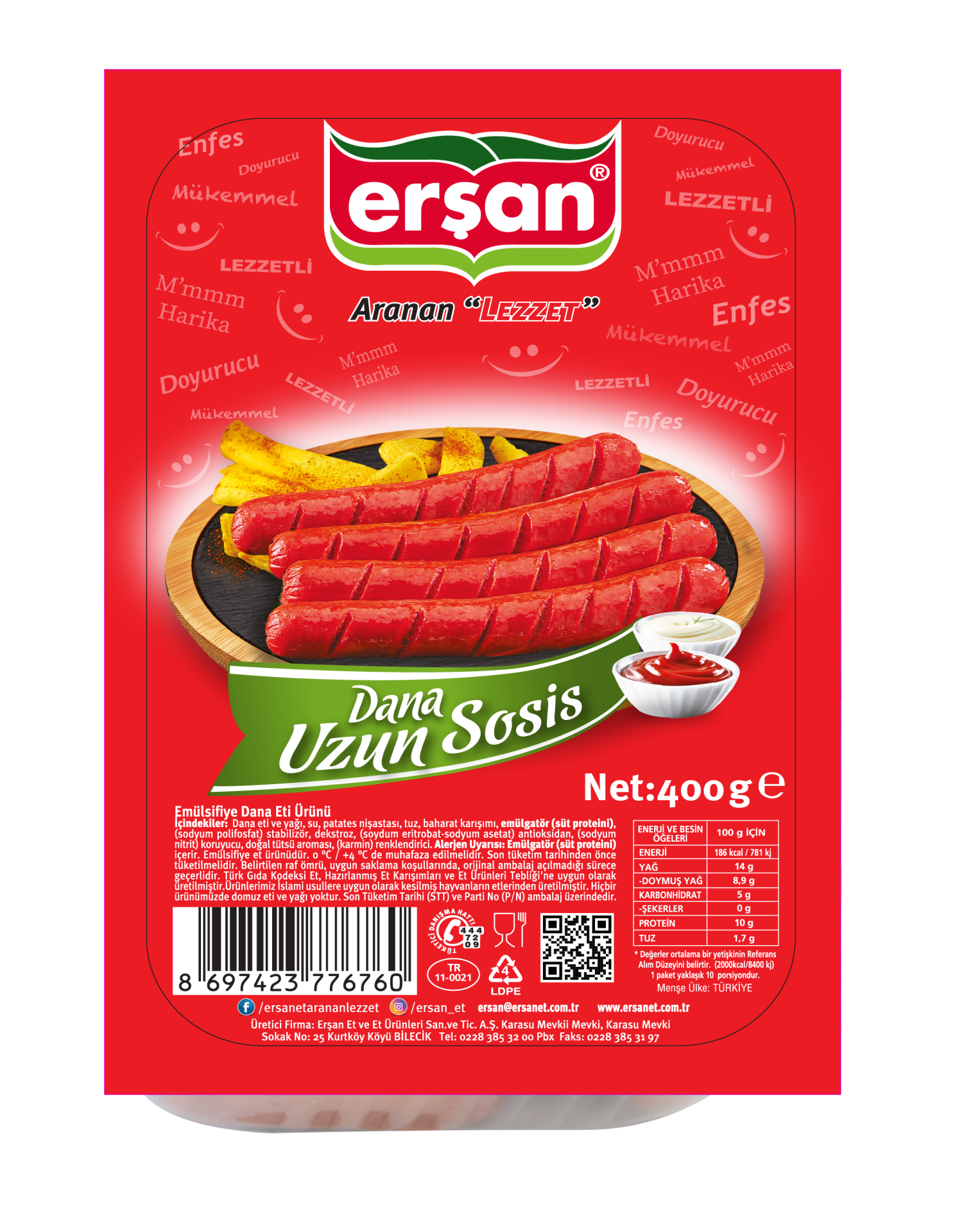 Dana Uzun Sosi̇s 400 Gr